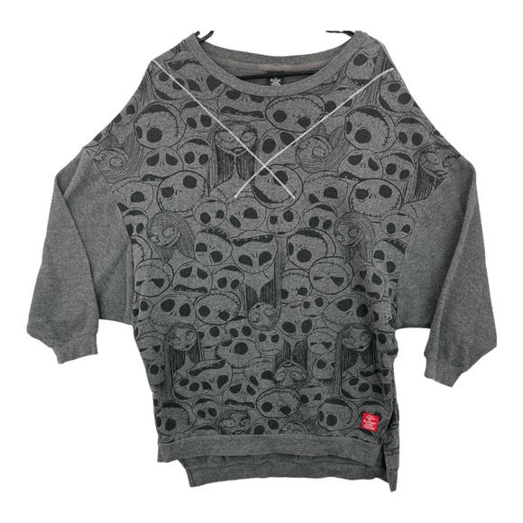 Disney Other - Disney Womens Nightmare Before Christmas Sleepwear Pajama Top Gray Juniors M